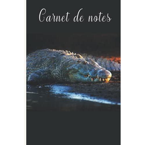 Carnet De Notes: Crocodile Cahier De Brouillon Petit Format Pas Cher 100 Pages Lignées Couverture Souple Pour Les Amoureux Des Animaux Ecole College ... Cadeau Anniversaire Original Femme Homme