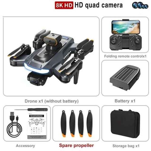 Xiaomi-Drone Gps P17 5g,Photographie Aérienne Hd Professionnelle,Quatre Caméras Omnidirectionnelles,Évitement D'obstacles,Jouets De Importateur - Type Black-8k-1b #D-Generique