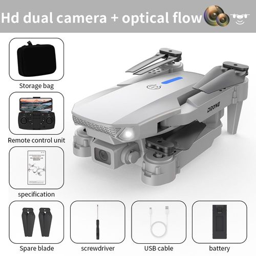 Drone Professionnel E88pro Avec Caméra Hd 4k,Moteur Sans Balais,Positionnement Du Flux Optique,Photographie Aérienne,Quadrirotor Pliable,Jouets - Type White-D-Generique