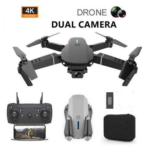 Drone Wifi Fpv Grand Angle Avec Caméra Hd 4k 2024 P,Quadrirotor Pliable Rc,Jouets Hélicoptère,Cadeau,1080 - Type Black-Dual-4k-Bag 1b-Generique
