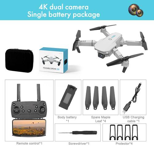 Drone Professionnel E88,Super Puissant,Multi-Batterie,Endurance,Avec Une Plage De 4k,Grand Angle,Haute Définition,Double Caméra,Wifi,Hauteur - Type Dual Camera 1b #B-General Brand