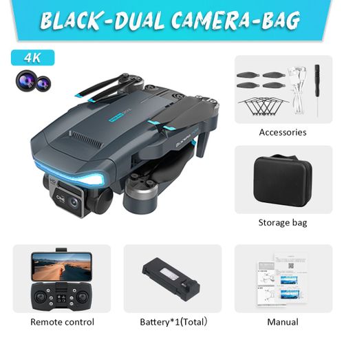 K750fa F194 Drone Photographie Aérienne,Quadricoptère Pliable,Gps,Moteur Brushless,Caméra Hd Professionnelle Pour Touristes,Hélicoptère Rc,Jouet Cadeaux - Type Black-Dc-4k-1b-Generique