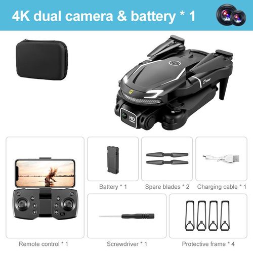 Drone V88 Multi-Batterie 8k 5g Gps Professionnel Hd,Photographie Aérienne,Caméra Pour Touristes,Avion Pliant À Obstacles - Type Black Dual-8k-1b-Generique