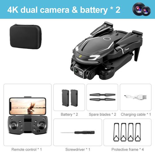 Drone V88 Multi-Batterie 8k 5g Gps Professionnel Hd,Photographie Aérienne,Caméra Pour Touristes,Avion Pliant À Obstacles - Type Black Dual-8k-2b-Generique