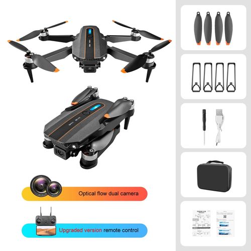 S91 Evo-Drone 4k Hd Avec Caméra Pour Touristes,Avion D'évitement D'obstacles,Wifi 5g,Fpv,Pliable,Sans Balais,Photo Aérienne Grand Angle,Quadrirotor Rc - Type S91 Black-Generique