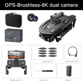 V168 Pro-Drone Gps Professionnel 8k Avec Caméra Hd Fpv 5g Wifi,Moteur Brushless,Quadrirotor Rc Pliable,Évitement D'obstacles - Type V168-Gps-8k-Generique