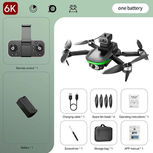 Mijia-Drone S5s 8k 5g Wifi,Caméra Pour Touristes,Évitement D'obstacles,Flux Optique,Moteur Sans Balais Rc,Quadrirotor Pliable,Jouets - Type Black Dual 6k-Generique