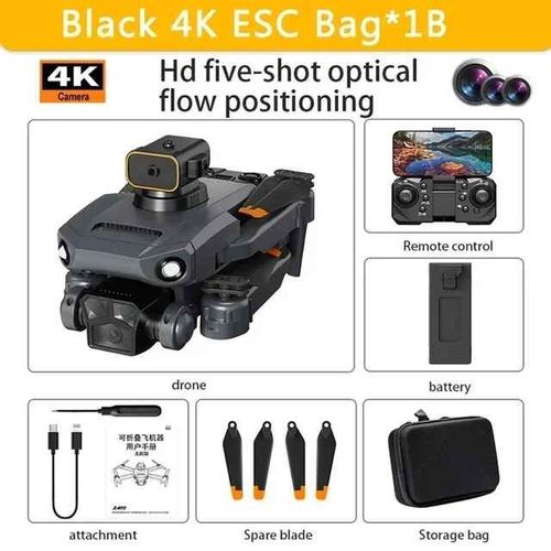 Drone Professionnel D'évitement D'obstacles,Caméra Double Hd,Moteur Sans Balais 5g,Jouets Quadricoptères Pliables,Cadeaux Pour Xiaomi P8 Pro,4k,8k - Type Black-4k-Bag-1b #C-Generique
