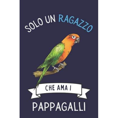 Solo Un Ragazzo Che Ama I Pappagalli: Regalo Per Gli Amanti Dei Pappagalli | Diario Del Pappagalli Con Copertina Per Ragazzi Che Amano I Pappagalli | 110 Pagine