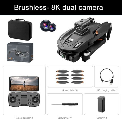 Quadricoptère Rc D'évitement D'obstacles,Drone 4k,Gps Professionnel,Caméra 8k,Moteur Sans Balais,Pliable,5g,Wifi,Fpv,Cadeaux Jouets - Type Brushless-8k