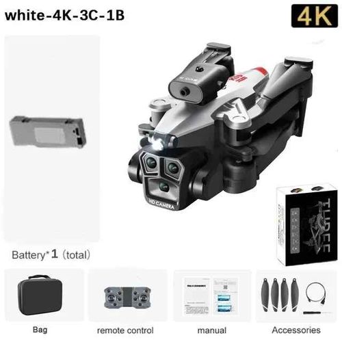 Drone Professionnel À 3 Caméras Pour Xiaomi,Moteur Sans Balais,Flux Optique,Positionnement,Jouets Pour Adultes Et Enfants,K10 Max,8k,2024 - Type White-4k-Bag-1b #A-Generique