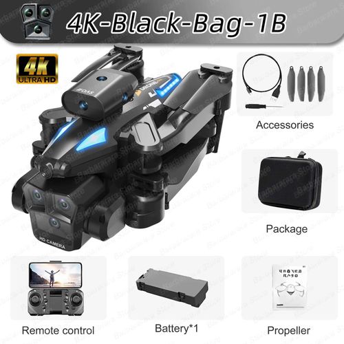Drone Rc Gps C10 Max 1200m Hd 8k,Positionnement À Flux Optique,Évitement D'obstacles,Photographie Gestuelle,Quadrirotor Pliable,Cadeaux Jouets - Type Black-4k-Bag-1b-Generique