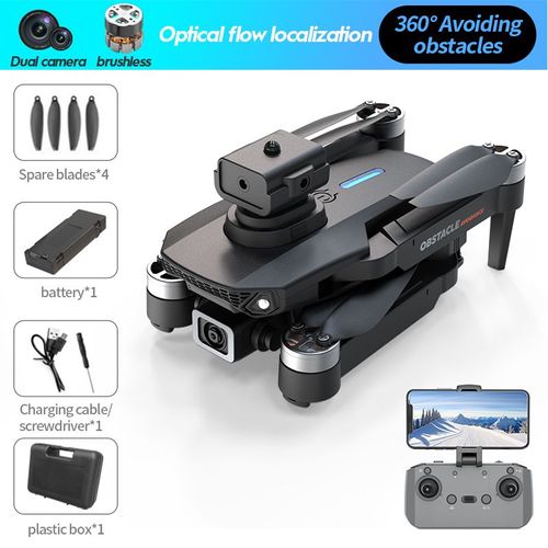 Drone Sans Balais E88 Pro Avec Caméra Rc,Hélicoptère Pliable,4k,Professionnel,Hd,Wifi,Photographie Aérienne,Jouets Pour Garçons - Type Black-E-Generique
