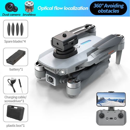Drone Sans Balais E88 Pro Avec Caméra Rc,Hélicoptère Pliable,4k,Professionnel,Hd,Wifi,Photographie Aérienne,Jouets Pour Garçons - Type White-E #A-Generique