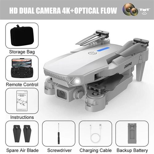 Drone Professionnel E88 Pro,4k,Positionnement De Flux Optique,Photographie Aérienne,Haute Définition,Deux Caméras,Quadrirotor Pliable - Type Black D #A-Generique