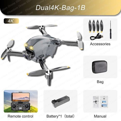 Drone Professionnel D'évitement D'obstacles S177 4k,Caméra Double Hd 8k,Moteur Sans Balais 5g,Quadrirotor Pliable,Jouets Cadeaux - Type S177-Dual4k-Bag-1b-Generique