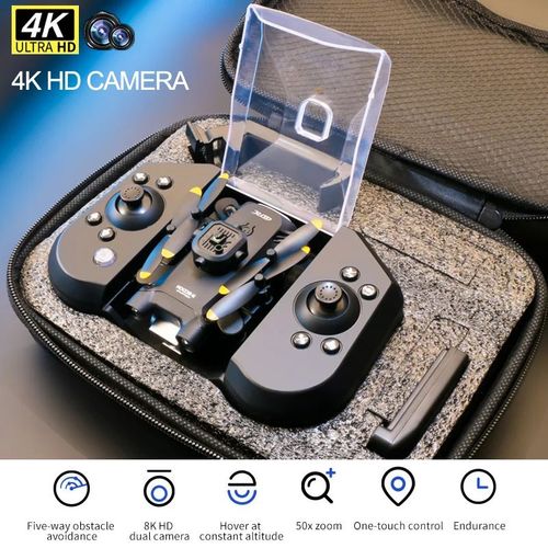 4drc-Mini Drone Avec Caméra Hd 4k 1080p,Wifi,Fpv,Évitement D'obstacles,Quadrirotor Pliable,Hélicoptère Rc,Petits Jouets Pour Enfants - Type Black-4k Hd Camera-Generique