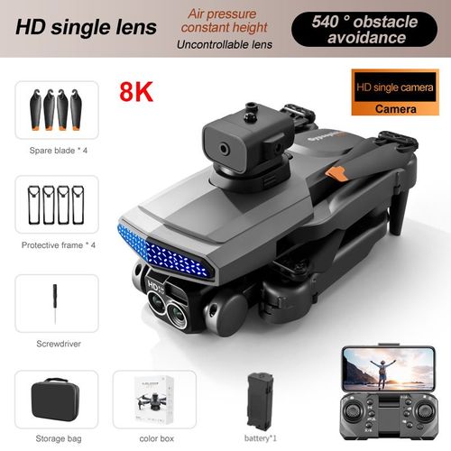 Ata Jia-Drone Professionnel D6 4k 8k 5g Hd,Camear Rc Quadcopter,Hélicoptère,Wifi Fpv,Avion Télécommandé,Cadeau De Noël,Jouets Rc - Type 8k Black Single-1b-Generique