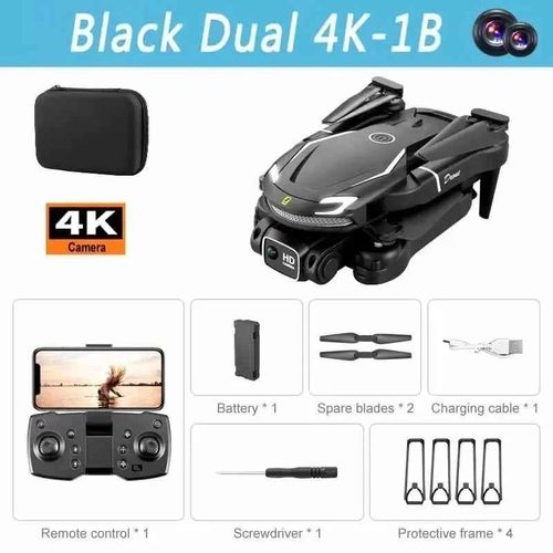 Drone Télécommandé Pour Xiaomi V88,8k,5g,Gps,Professionnel,Hd,Photographie Aérienne,Avion,Hd,Touristes,Caméra,Quadrirotor,Jouet,Uav - Type Black Dual 4k-1b #D-Generique