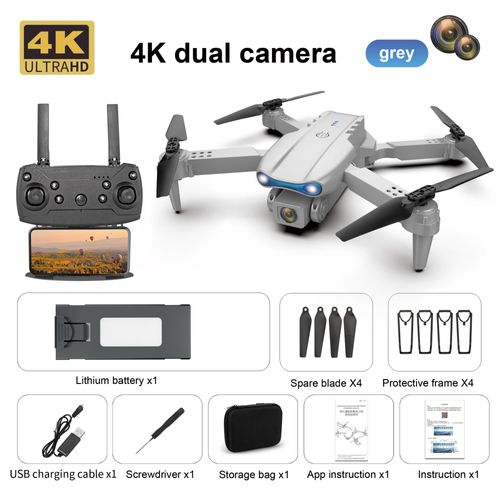 E99 Pro Dron Avec Caméra 4k Pour Touristes,Flux Optique,Quadricoptère,Évitement D'obstacles,Photographie Aérienne,Batterie De Grande Capacité,Jouet - Type Dual Lens Orange-Generique