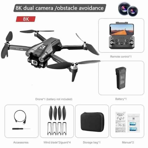 Drone Z908max 8k 5g Gps Professionnel Hd,Photographie Aérienne,Caméra Touriste Omnidirectionnelle,Évitement D'obstacles,Quadrotor,Jouet Uav - Type Black Dual-8k-1b #B-Generique