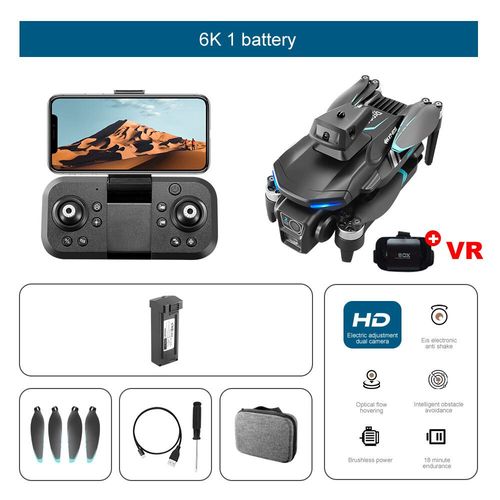 Mini Importateur Rc Pliable Avec Caméra Hd 8k,Hélicoptère Fpv,Quadrirotor De Photographie Aérienne Professionnelle,Avion Wifi,Jouets Cadeaux,Count606 - Type 6k Brushless 1b Vr-Generique