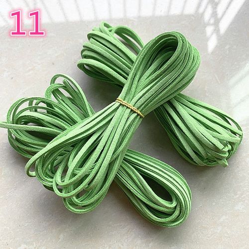Cordon Plat En Faux Daim Tressé,5yards/Lot,3mm,En Velours Coréen,Fait À La Main,Pour Bricolage,Fournitures De Fabrication De Bijoux #B
