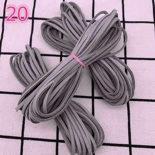 Cordon Plat En Faux Daim Tressé,5yards/Lot,3mm,En Velours Coréen,Fait À La Main,Pour Bricolage,Fournitures De Fabrication De Bijoux #K