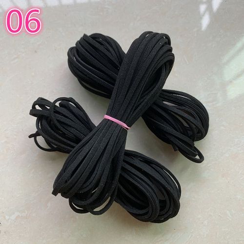 Cordon Plat En Faux Daim Tressé,5yards/Lot,3mm,En Velours Coréen,Fait À La Main,Pour Bricolage,Fournitures De Fabrication De Bijoux #V