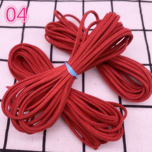 Cordon Plat En Faux Daim Tressé,5yards/Lot,3mm,En Velours Coréen,Fait À La Main,Pour Bricolage,Fournitures De Fabrication De Bijoux #T