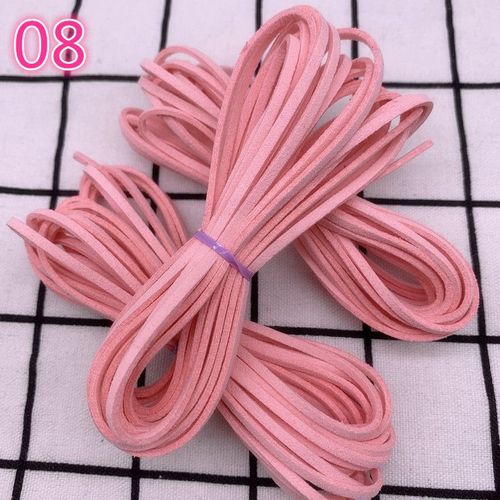 Cordon Plat En Faux Daim Tressé,5yards/Lot,3mm,En Velours Coréen,Fait À La Main,Pour Bricolage,Fournitures De Fabrication De Bijoux #X