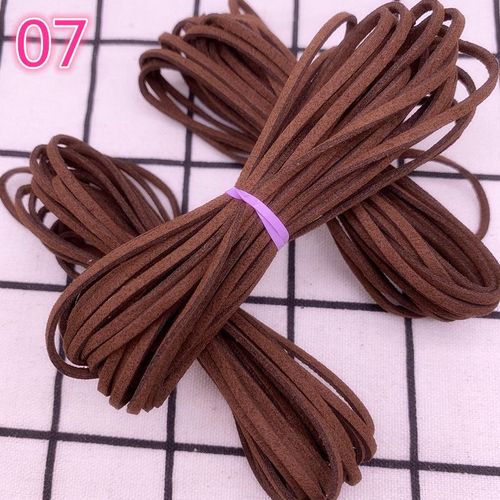 Cordon Plat En Faux Daim Tressé,5yards/Lot,3mm,En Velours Coréen,Fait À La Main,Pour Bricolage,Fournitures De Fabrication De Bijoux #W