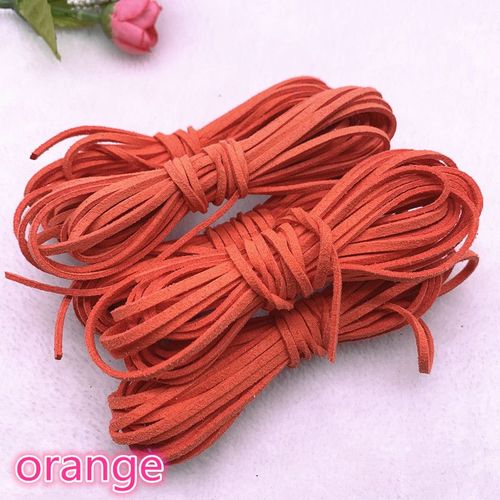 Cordon Plat En Faux Daim Tressé,5yards/Lot,3mm,En Velours Coréen,Pour Fabrication De Bijoux,Bracelet À Perles #L