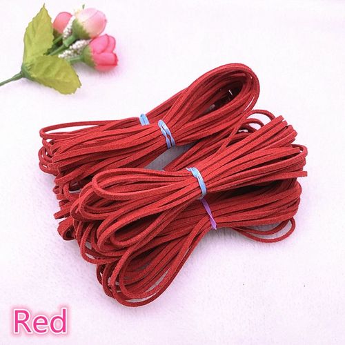 Cordon Plat En Faux Daim Tressé,5yards/Lot,3mm,En Velours Coréen,Pour Fabrication De Bijoux,Bracelet À Perles #T
