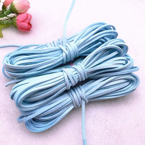 Cordon Plat En Faux Daim Tressé,5yards/Lot,3mm,En Velours Coréen,Pour Fabrication De Bijoux,Bracelet À Perles #U