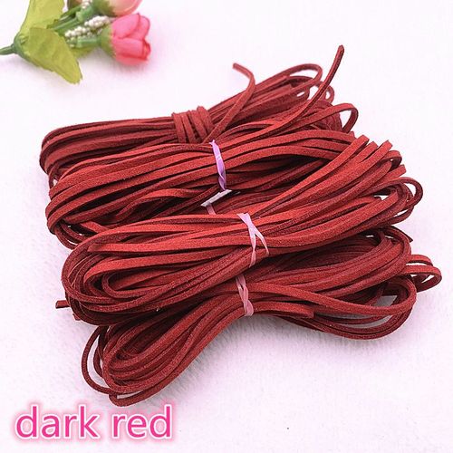 Cordon Plat En Faux Daim Tressé,5yards/Lot,3mm,En Velours Coréen,Pour Fabrication De Bijoux,Bracelet À Perles #G