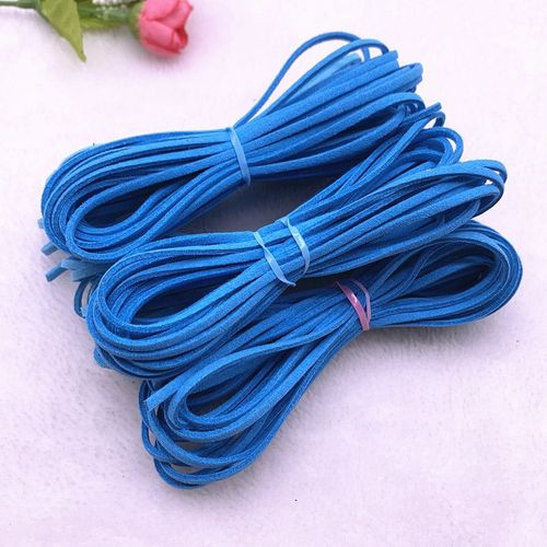 Cordon Plat En Faux Daim Tressé,5yards/Lot,3mm,En Velours Coréen,Pour Fabrication De Bijoux,Bracelet À Perles #I