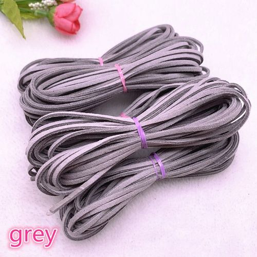 Cordon Plat En Faux Daim Tressé,5yards/Lot,3mm,En Velours Coréen,Pour Fabrication De Bijoux,Bracelet À Perles #K