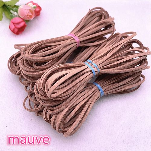 Cordon Plat En Faux Daim Tressé,5yards/Lot,3mm,En Velours Coréen,Pour Fabrication De Bijoux,Bracelet À Perles #O