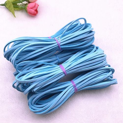 Cordon Plat En Faux Daim Tressé,5yards/Lot,3mm,En Velours Coréen,Pour Fabrication De Bijoux,Bracelet À Perles #P