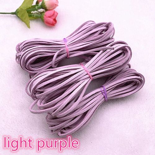 Cordon Plat En Faux Daim Tressé,5yards/Lot,3mm,En Velours Coréen,Pour Fabrication De Bijoux,Bracelet À Perles #N