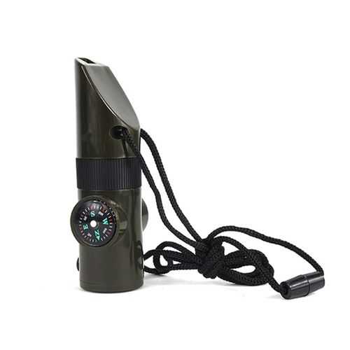 Kit De Survie Mini Sos 7 En 1,Sifflet De Survie De Camping Avec Boussole Therye.Com,Outils De Loupe De Lampe De Poche,Équipement De Randonnée En Plein Air