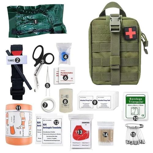 Trousse De Premiers Soins,Sac Médical D'urgence Portable Polyvalent,Sac De Premiers Soins D'extérieur Multifonctionnel,Sac D'urgence À Domicile - Type Army Green Set 