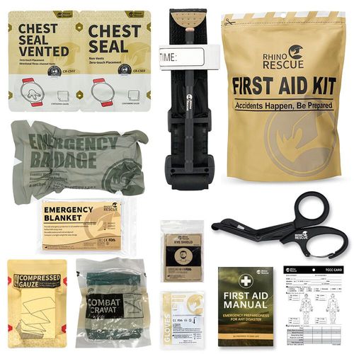 Rhino Rescue-Kit De Traumatologie De Premiers Soins,Kit De Survie,Kit D'urgence Extérieur Pour Camping,Randonnée,Kit De Recharge Ifak - Type 10pcs