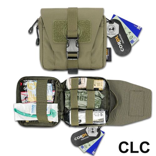 Rhino Rescue-Kit De Traumatologie De Premiers Soins,Kit De Survie,Kit D'urgence Extérieur Pour Camping,Randonnée,Kit De Recharge Ifak - Type Tactical Kit-Green