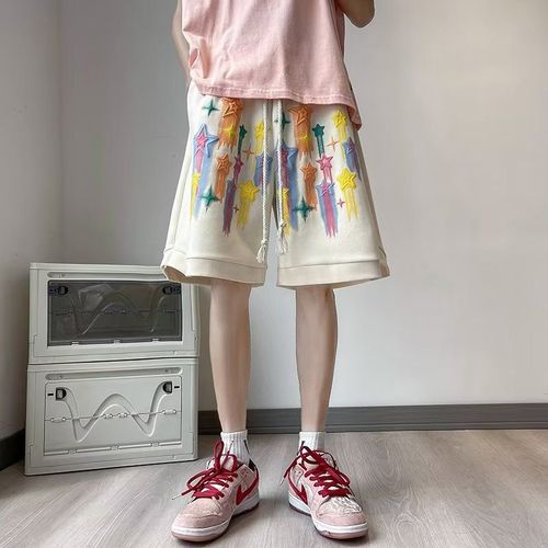 Short Hip Hop High Street Pour Hommes,Vêtements D'été Assortis,Style Américain Décontracté,Dopamine À La Mode,Adt-Fit
