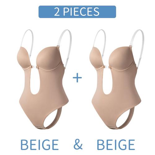 Deux Pièces Beige Taille Xxl Corset De Compression De Graisse, Ceinture De Modelage De La Robe