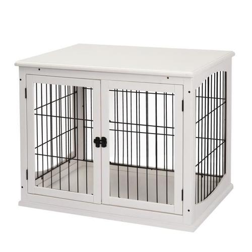 Cage pour chien animaux cage en bois MDF classe E1 3 portes verrouillables