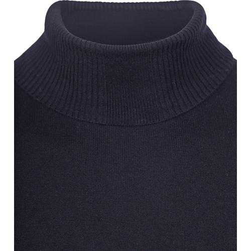 Boss Pull Col Roulé Akiro Navy Bleu Foncé Bleu Taille Xl