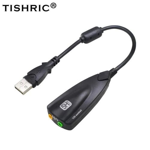 carte son externe usb 5HV2 7.1, avec adaptateur d\interface audio 3.5mm, pour casque, haut-parleurs, PC, Promotion [9F3DBEB]